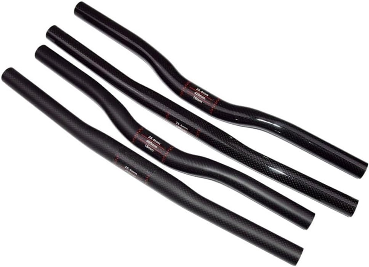 Fiets Stuur - Scooter Stuur - Fietsen en Rijden - Lichtgewicht Carbon Fiber - 25.4x440mm - Mat Zwart