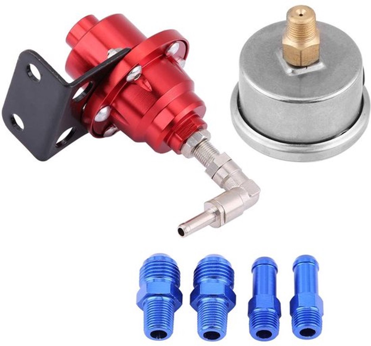 Zeynomax - Brandstofdrukregelaar - Verstelbaar - Hoge prestaties - Rood - 160psi