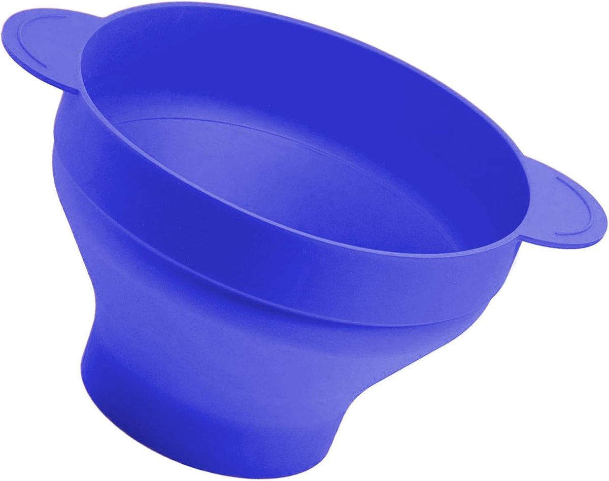 Popcorn Emmer - Siliconen Kom - Thuisbioscoop - Hittebestendig - 24 x 20 x 5 cm - Donkerblauw