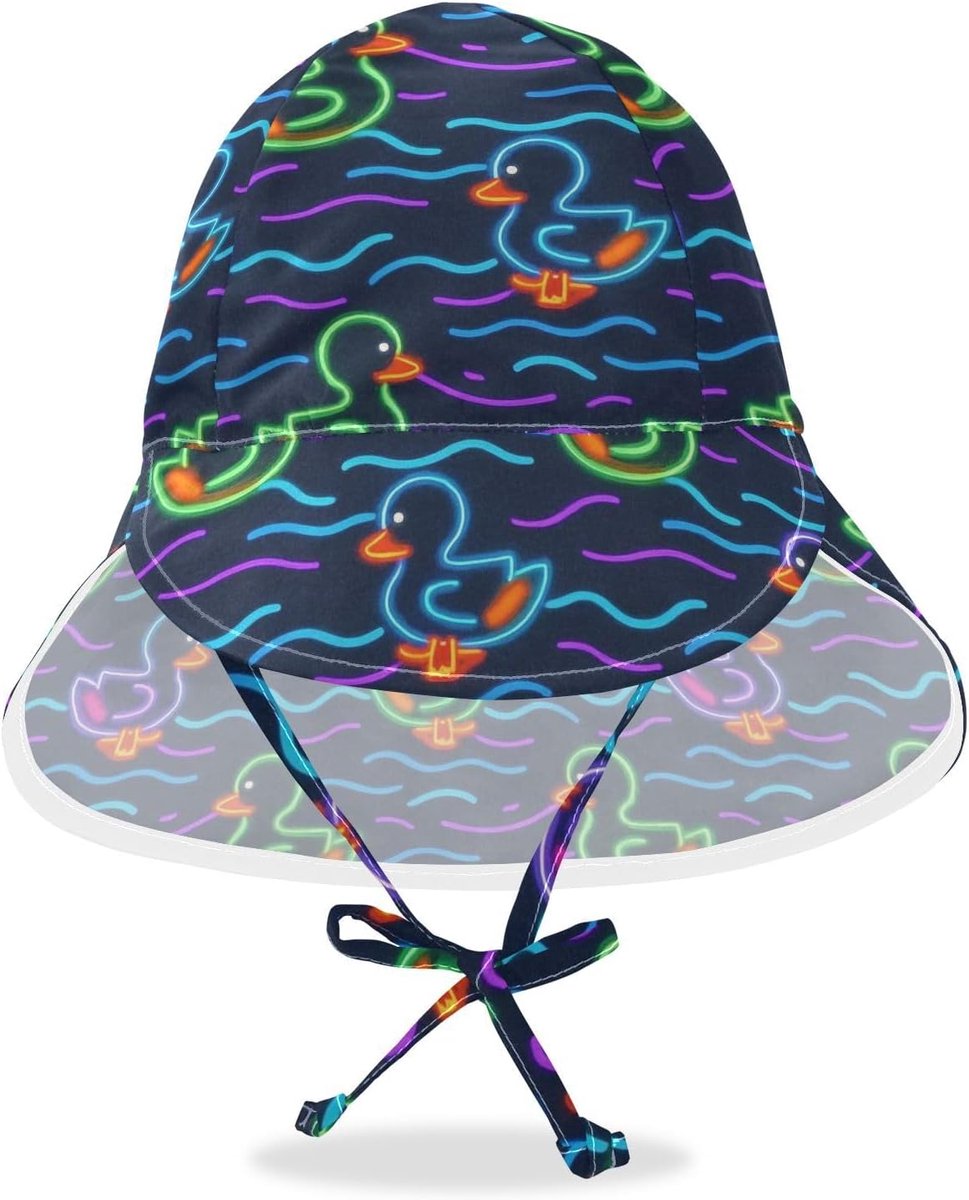 Baby Zonnehoed - Kinder Hoedje - Zomerse Bescherming - UV Blokkerend Materiaal - 48-56.9 cm - Fluorescerend