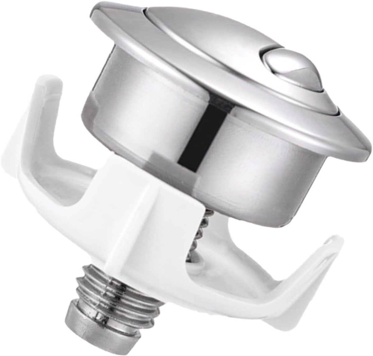 Waterspoelknop - Toilet drukker - Badkamer moderniseren - Dubbel spoelsysteem - 54 x 37 mm - Zilver