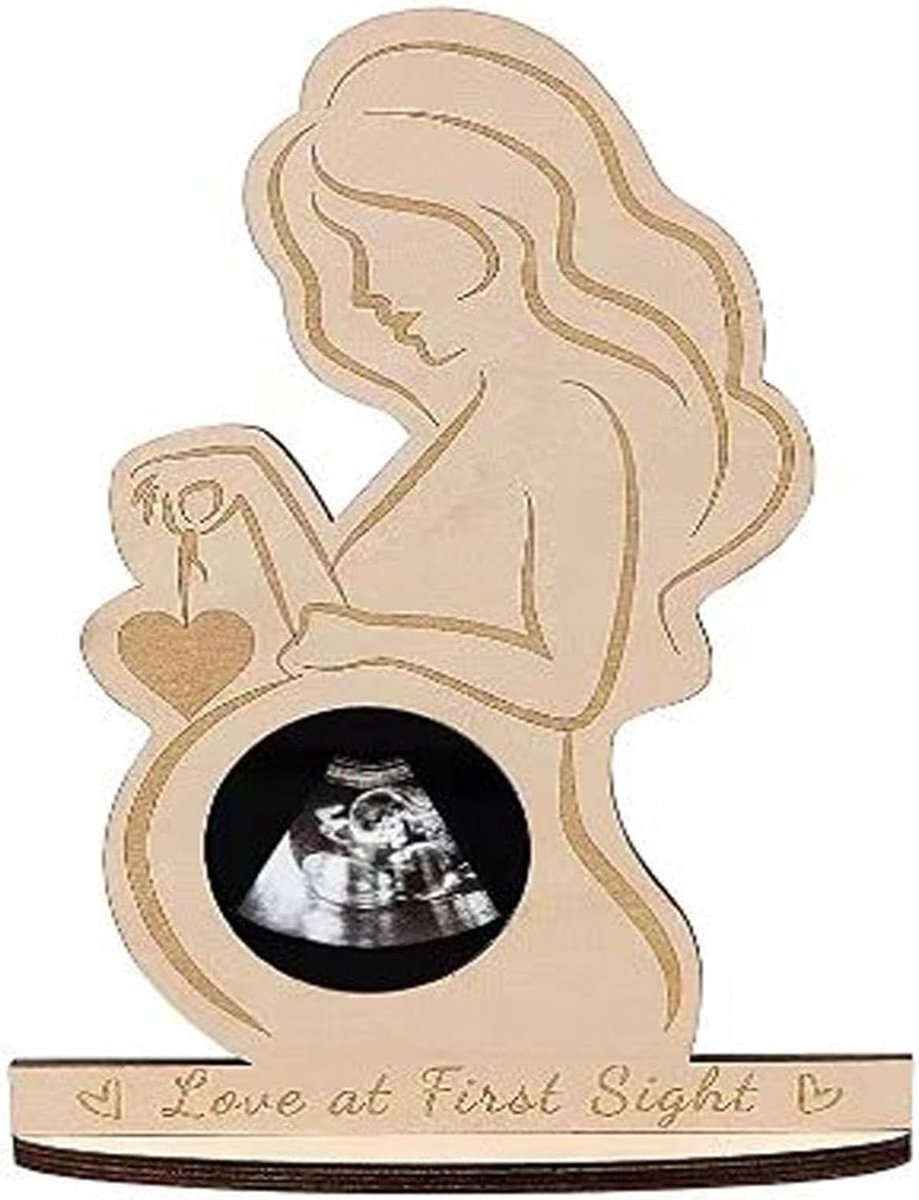 Ultrasone Fotolijst - Echografie Lijst Herinnering - Zwangerschap Vieren - Robuust Houten Frame - 20 x 14 cm - Niet gespecificeerd