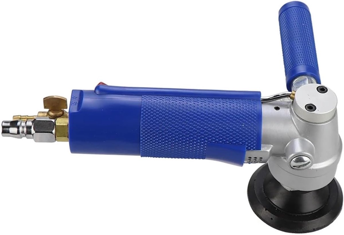 Lucht Polijstmachine - Waterschuurmachine Steen - Natte Steen Bewerking - Geïntegreerde Watertoevoer - 3 inch - Blauw