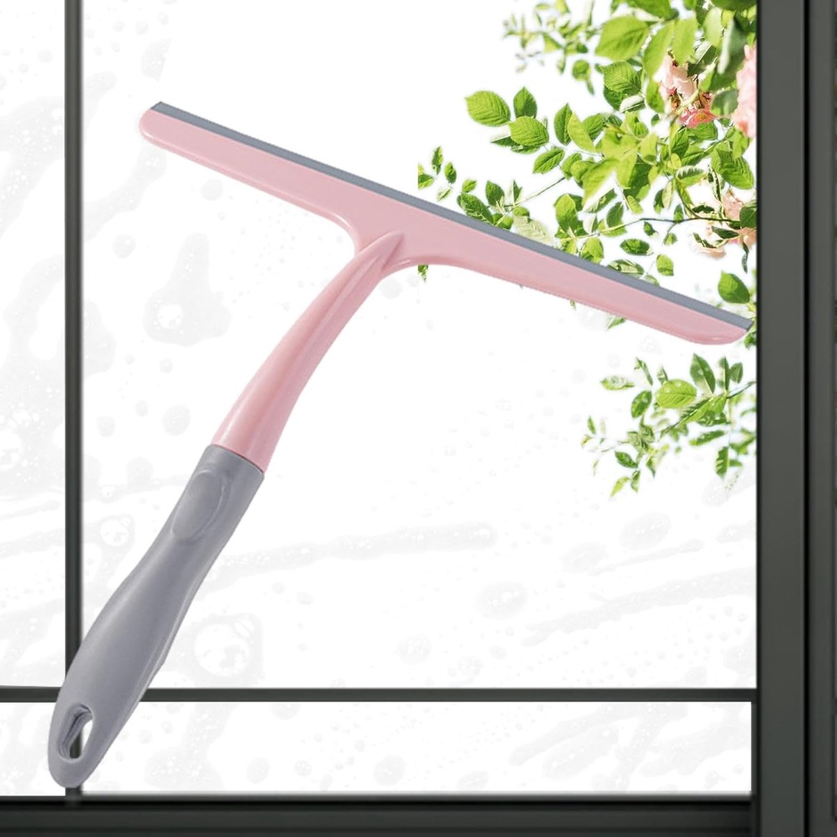 Raamschraper - Glasreiniger Trekker - Snel Schoonmaken - Streeploos Resultaat - 24.5 cm Breed - Geel