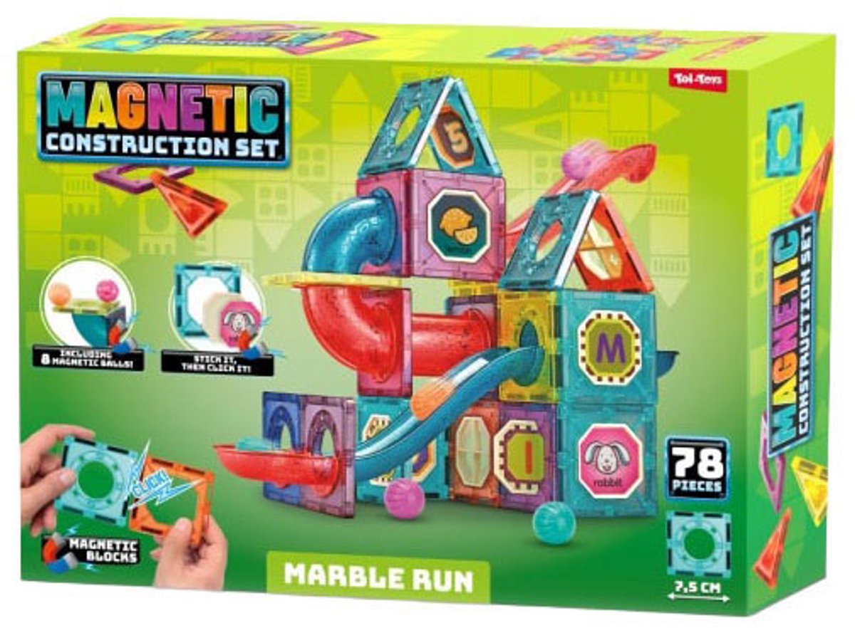 Magnetic Construstie set knikkerbaan