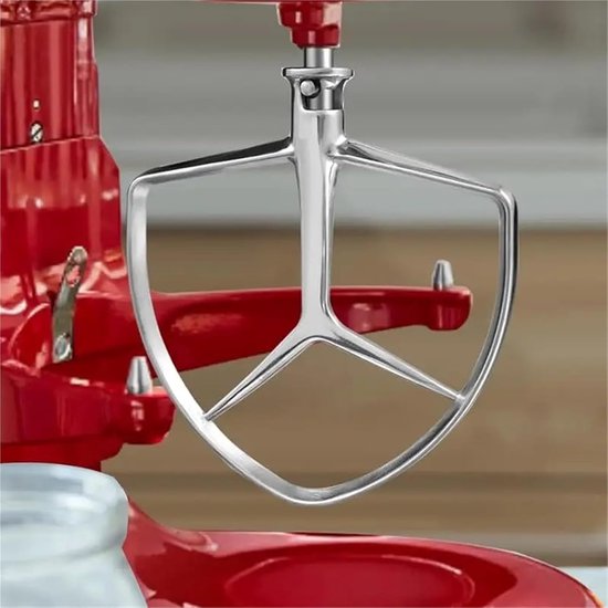 Platte Klopper - Mixer Accessoire - Bakken Maken - Maximaliseert Ingrediënt Contact - 7 Quart - Zilver — afbeelding 4