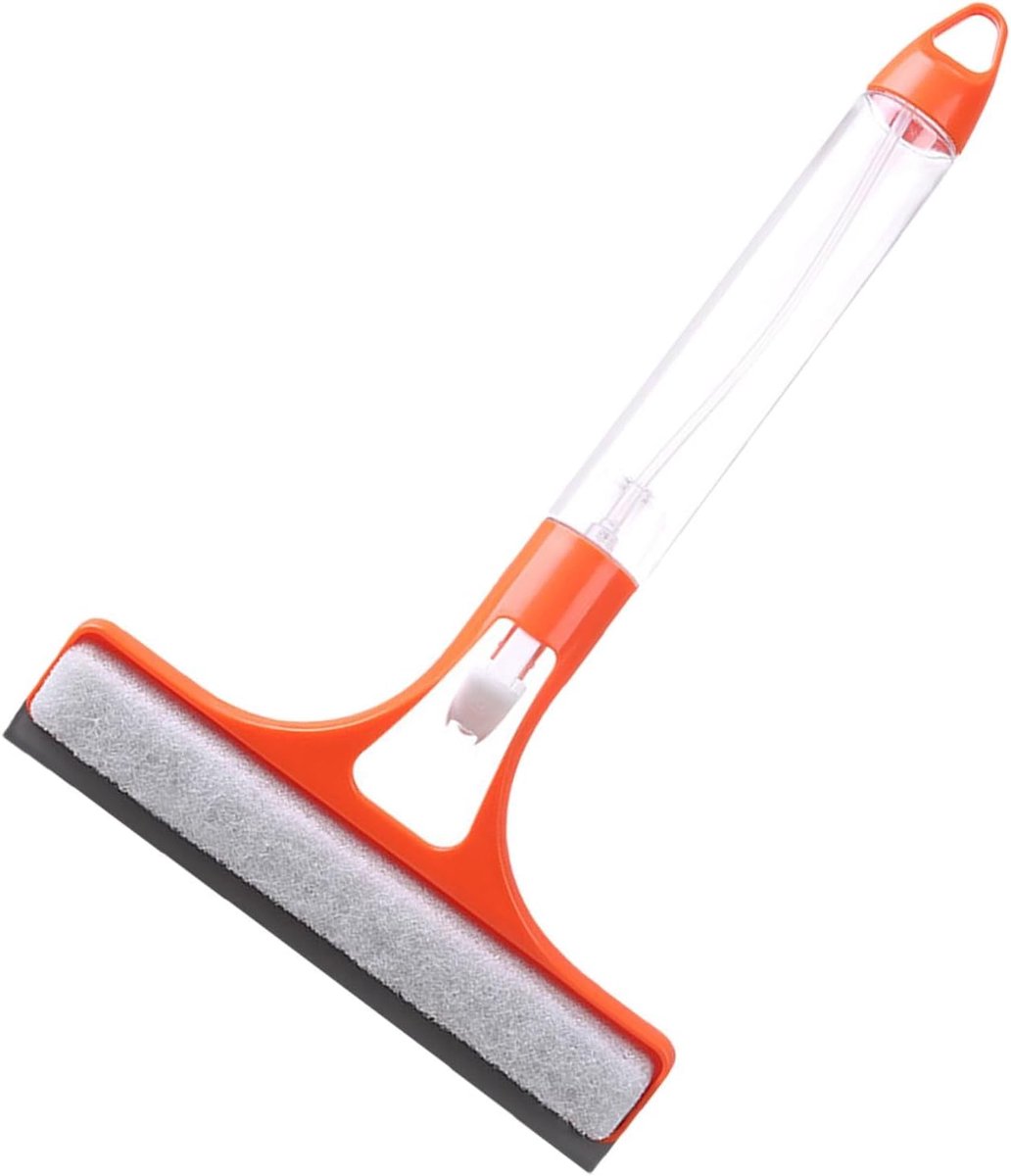 Raamtrekker - Glasreiniger Wisser - Streeploos Schoonmaken - Geïntegreerd Watersysteem - 20 x 32 cm - Oranje