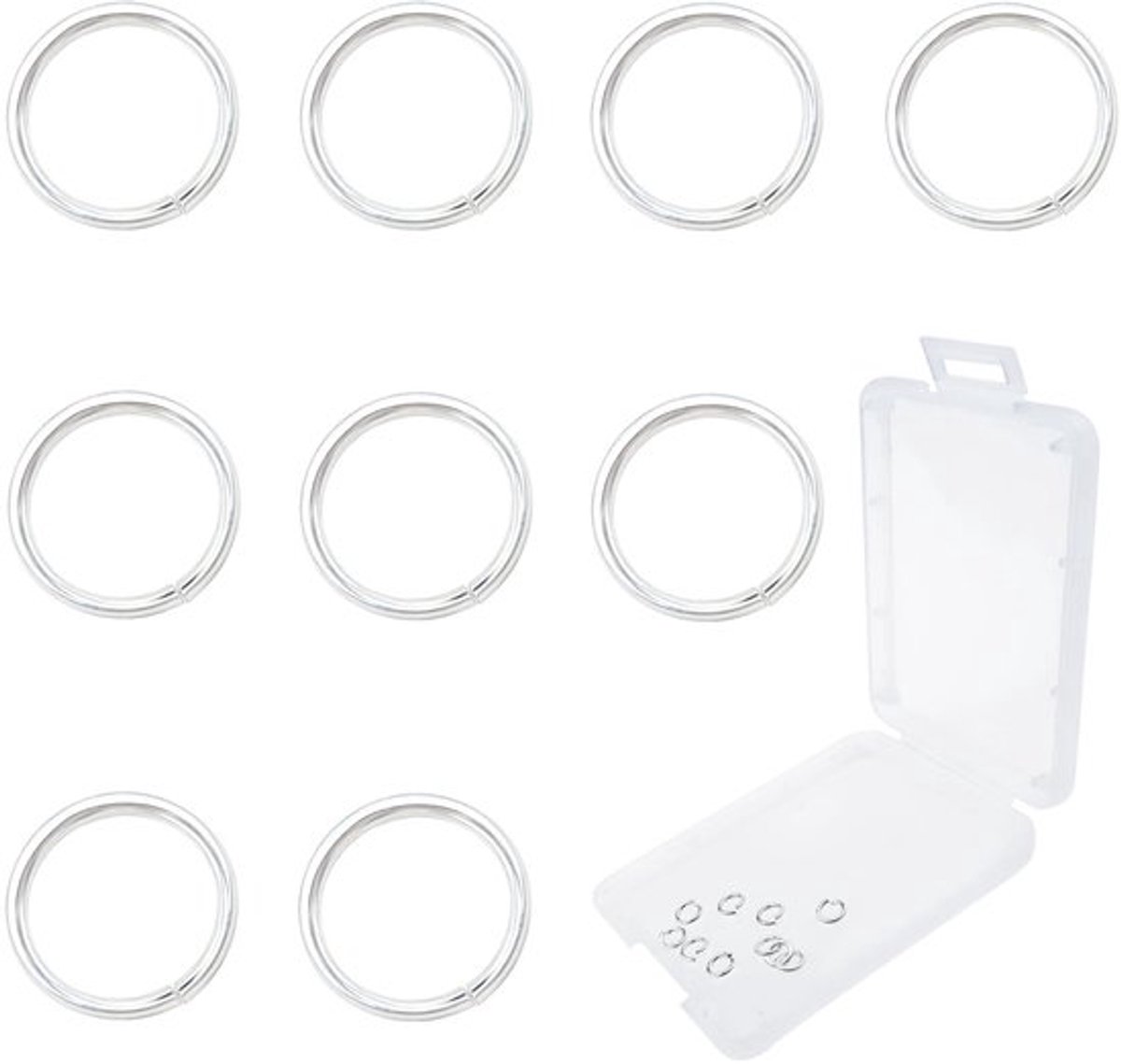 Vt products - Springringen - 925 Sterling Zilver - 10 Stuks - O Ringen Connector