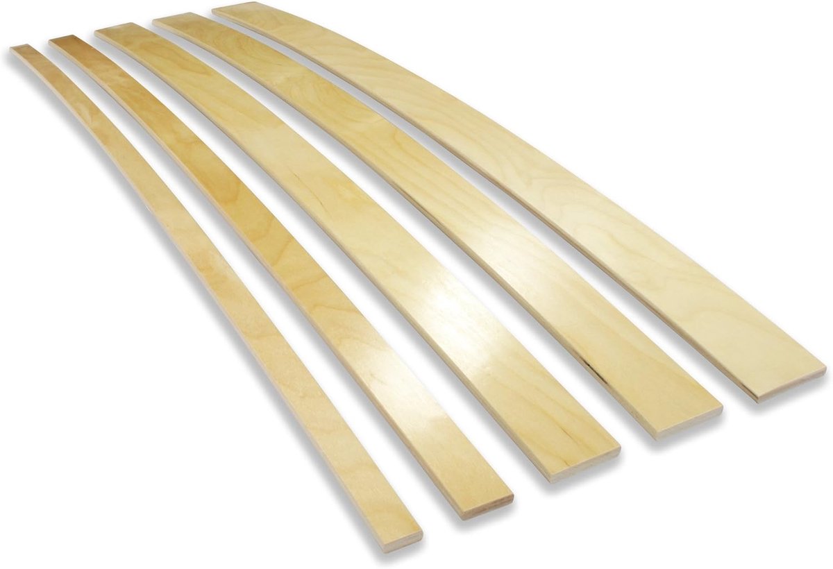 Houten Latten - Bed Bodem Onderdelen - Bed Reparatie - Set van 5 stuks - 75 cm - Glans