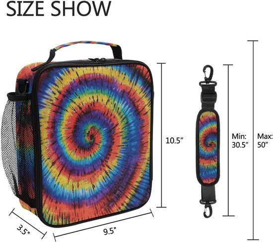 Gekoelde Lunchtas - Isolatie Tas - Maaltijden Meenemen - Waterdichte Voering - 24 cm Hoog - Multikleur — afbeelding 4