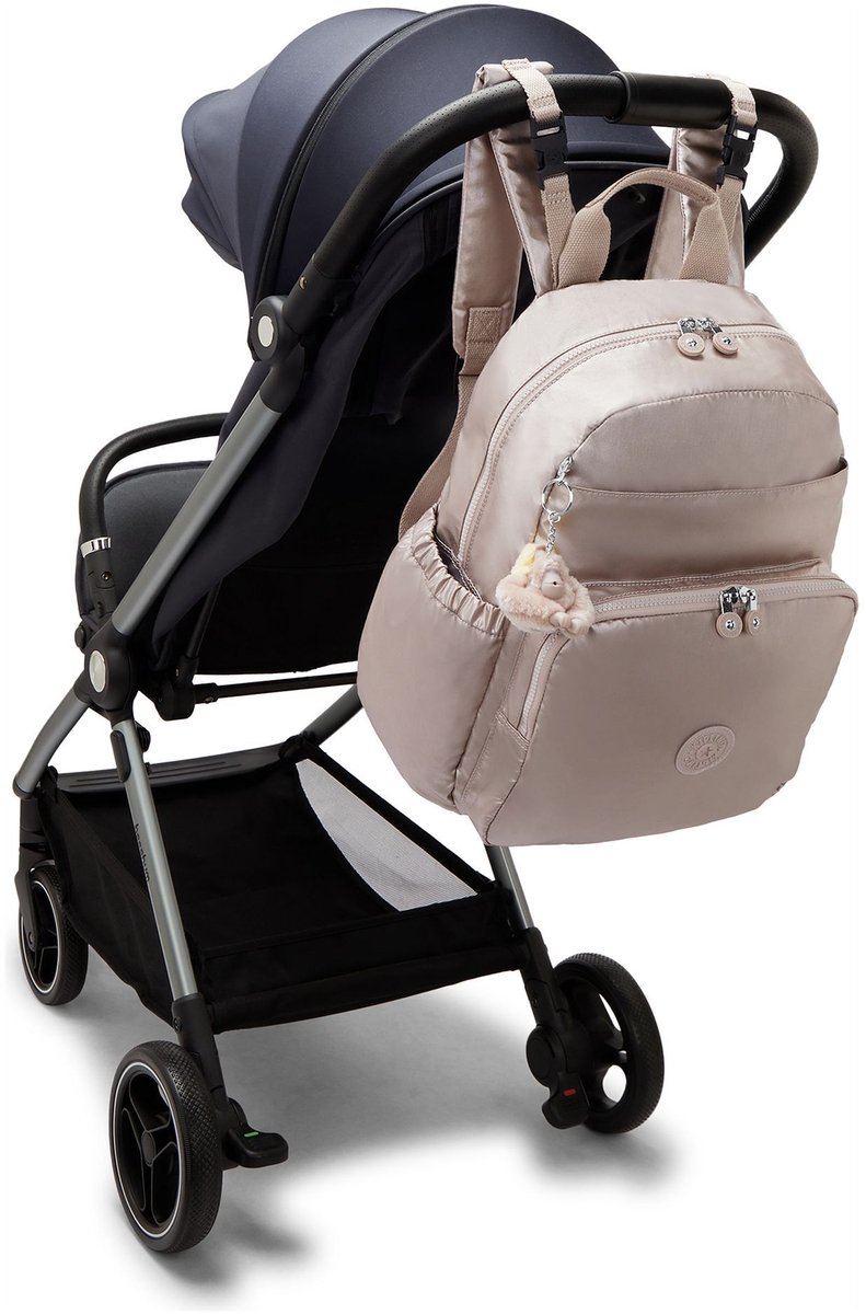 kipling rugzak luiertas Basic Plus Maisie Baby Backpack Tiny Metal Glow Taupe – foto 7