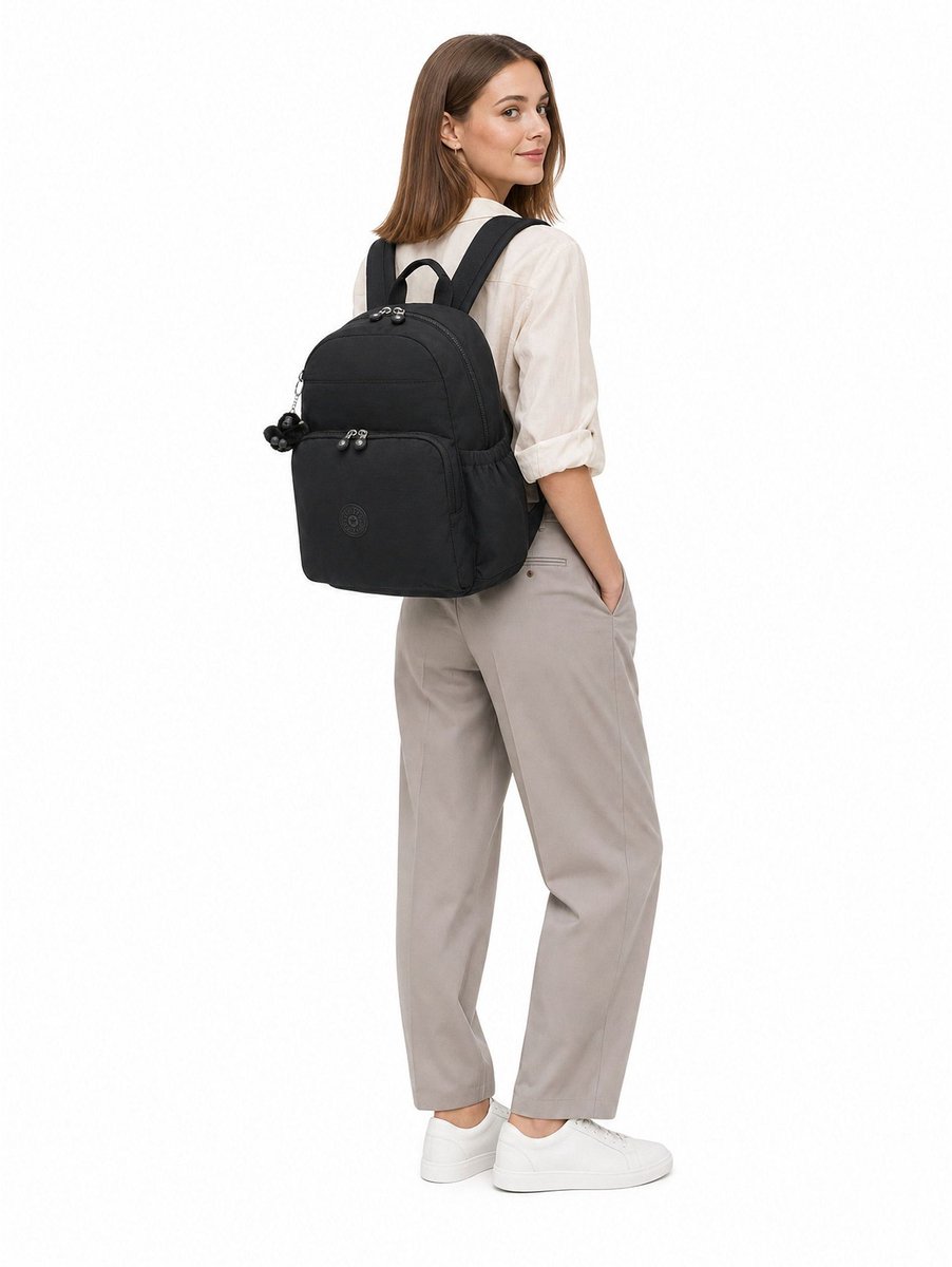 kipling rugzak luiertas Maisie Baby Backpack 20L Tiny Black Noir zwart – foto 6