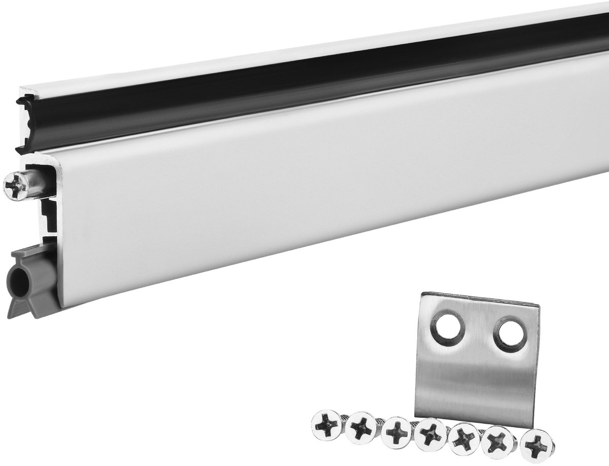 SOTECH Automatische opschroefbare deurafdichting H15 (voor deurbreedte max. 985 mm, inkortbaar tot 150 mm, DIN links/rechts, aluminium met elastisch rubber) voor meer comfort en energie-efficiëntie.