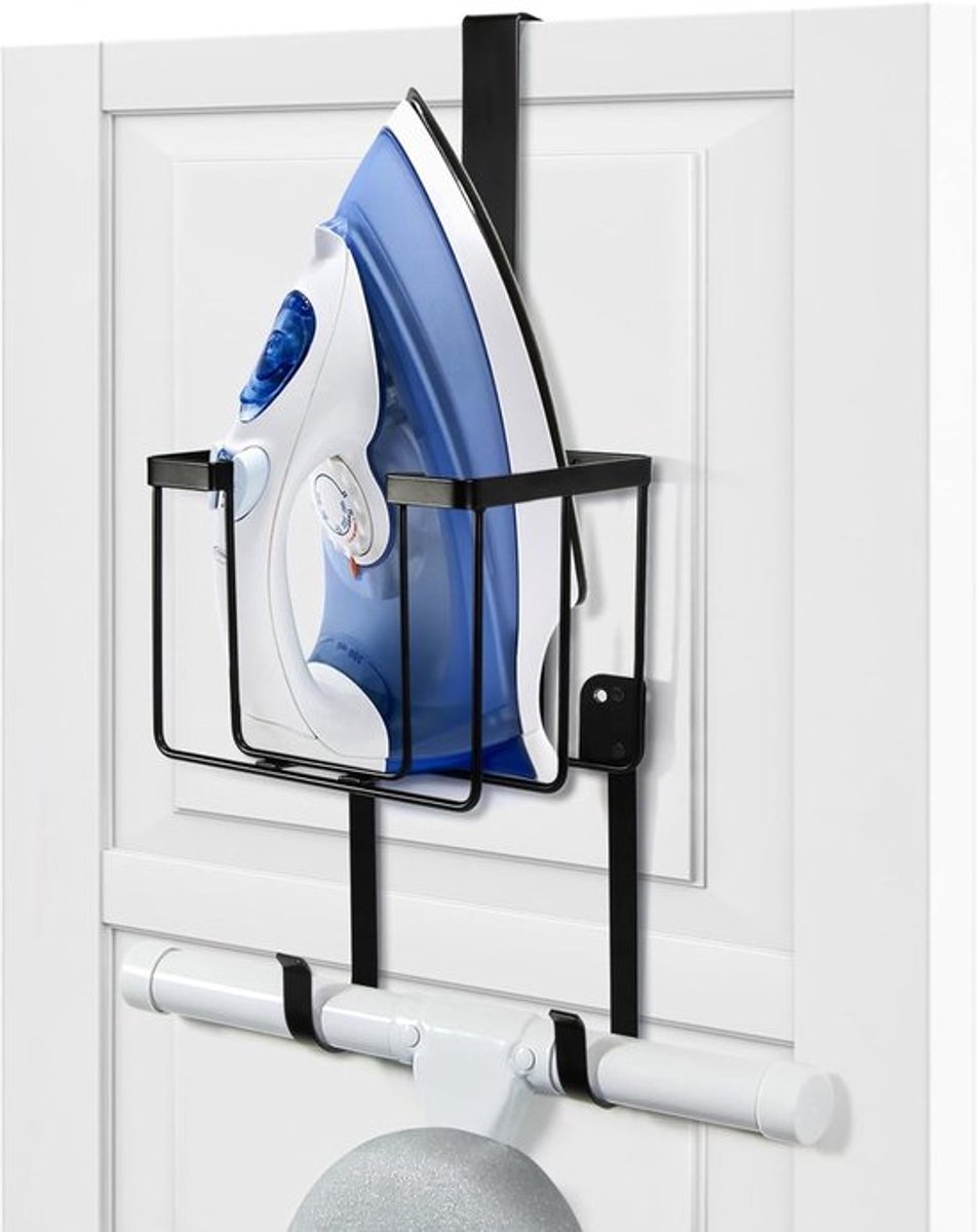 Strijkplank Hanger - Over de Deur/Wandmontage - Opberghouder - IJzeren Houder - Organiseer je Wasruimte - Patent Aangevraagd - 7,08 x 5,9 x 5,9 cm