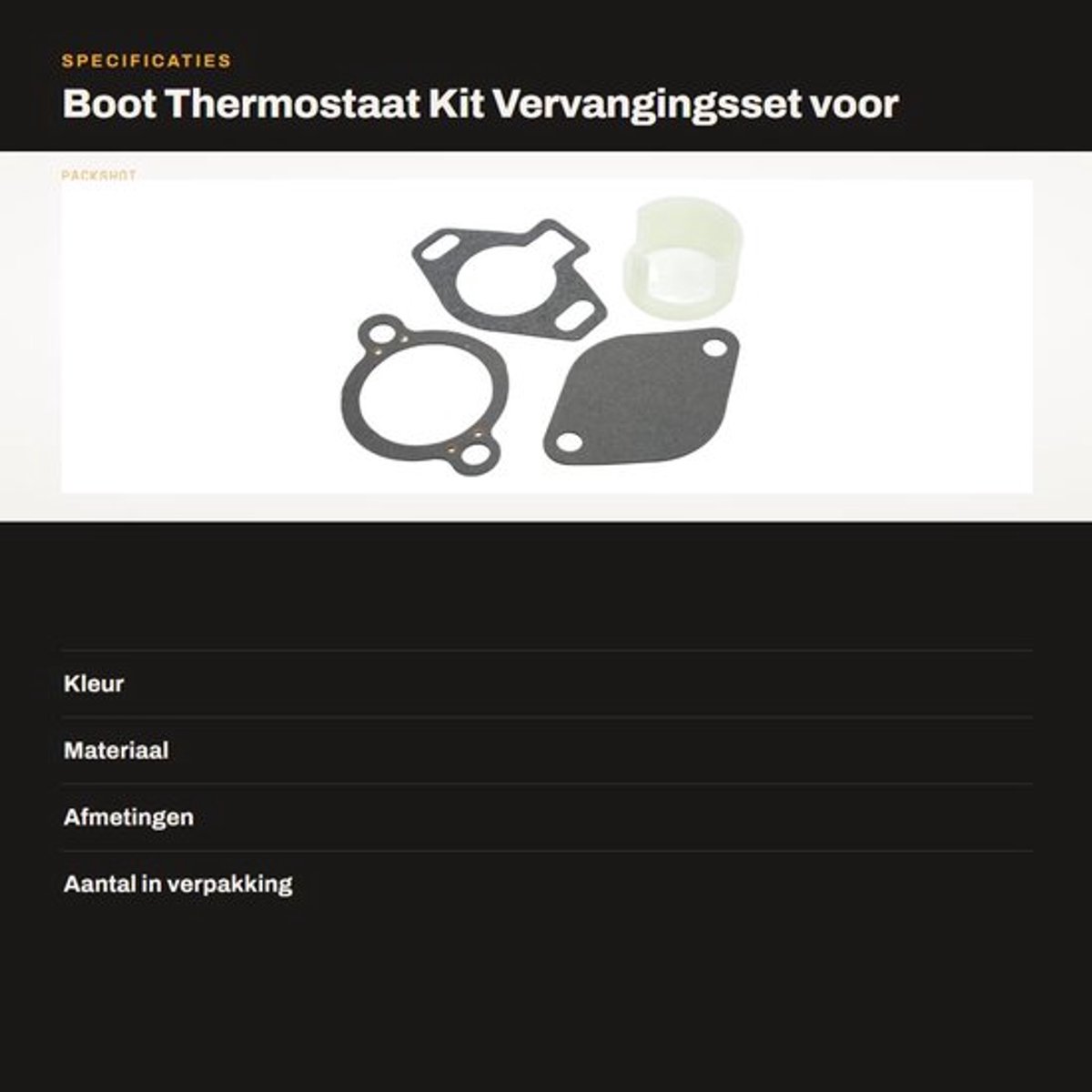 Thermostaat Kit 160° - Vervanging voor MerCruiser - Hoogwaardig ABS/Metaal - Eenvoudige Installatie - Schokbestendig - Duurzaam - Bootthermostaat