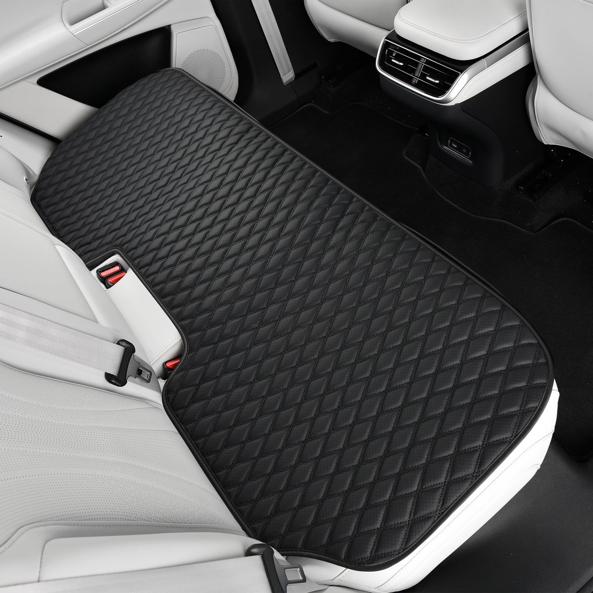 SnelShoppen - Autostoelhoes Universeel voor SUV, Waterdicht, Antislip, Lederen Bodem, Zwart Kussen, Complete Set Bescherming voor Autostoelen