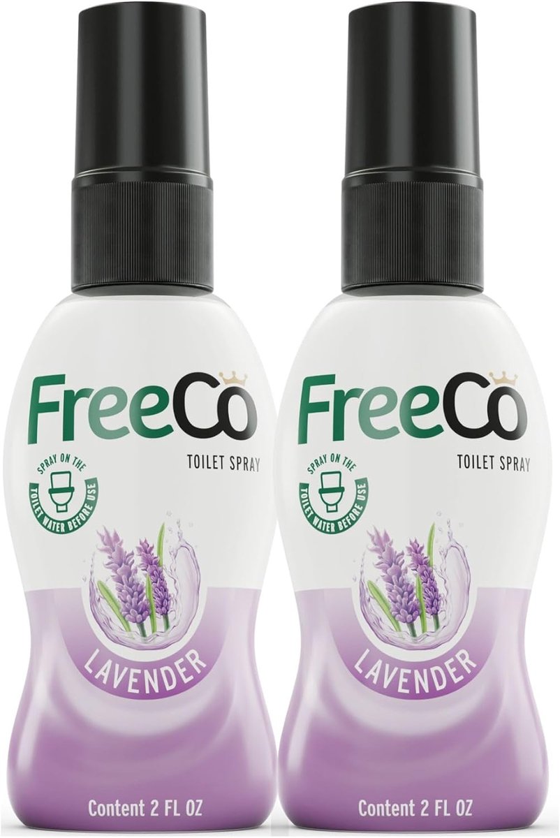 SnelShoppen - WC Geur Blokker Spray met Natuurlijke Essentiële Oliën | Voor Thuis, Kantoor, Restaurant & Reizen | Dubbelpack 2x60ml Lavendelgeur