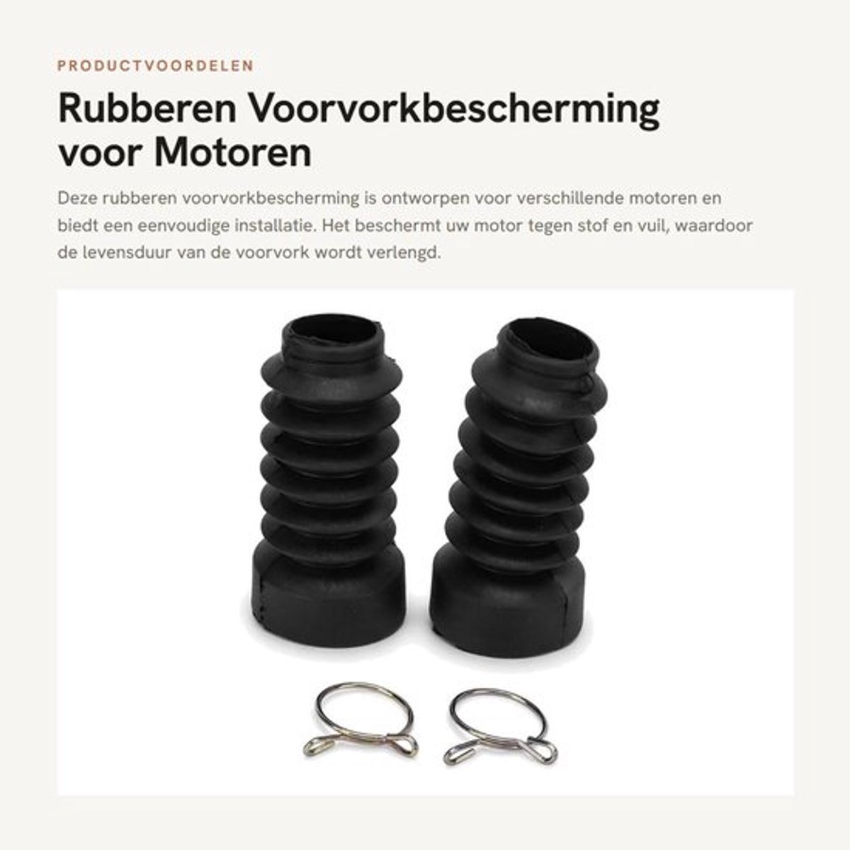 Voorvorkwijk Bescherming - Rubberen Installatie - Geschikt voor DIO 18/27/28/34/35/JOG50/JOG90 - Eenvoudige Installatie - Schokdempende Stofbedekking - Superieure Bescherming - Schokdemperhoes