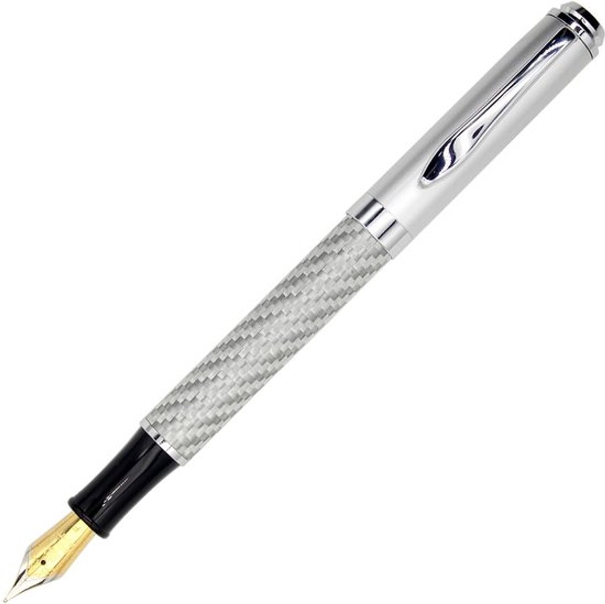 Gullor Metalen koolstofvezel vulpen, extra fijne penpunt (0,38 mm tip), rood