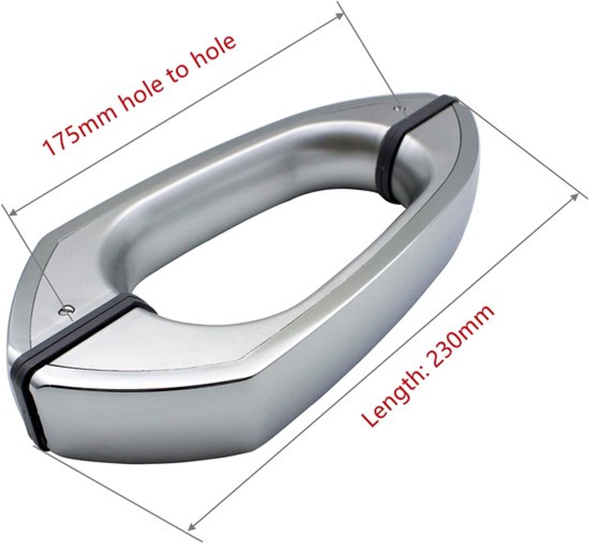 Deurgreep Hoogwaardige ABS Kunststof - Douchecabine Handgreep - Glazen Trekhandvat - 175mm Gat tot Gat - Chromen Afwerking - Geschikt voor 4-12mm Glasdikte - Deurknop