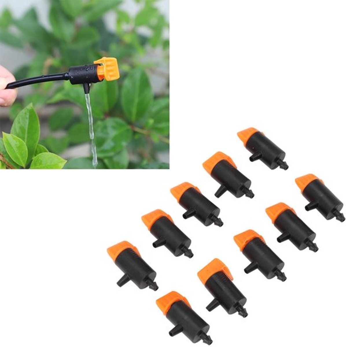 Irrigatiedruppelaars 10 Stuks - Verstelbare Druppelstralers - Micro Spray - Druppelirrigatiesysteem - Plantenbewateringsapparaten - Veilig en Milieuvriendelijk - Druppelirrigatie