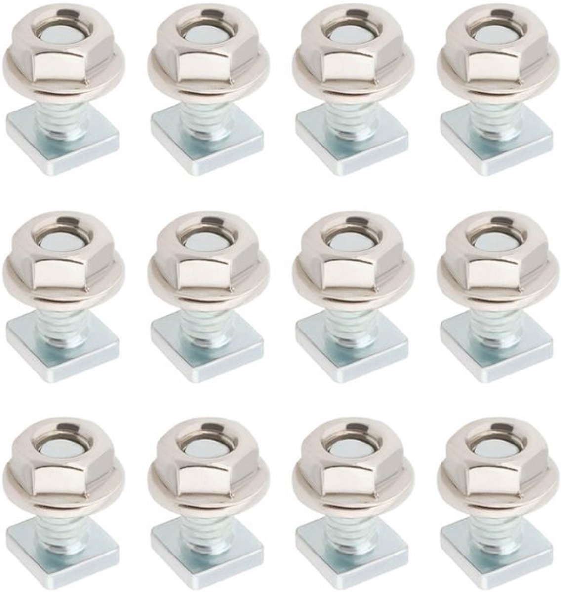 Broeikasmoeren 50 Sets - M6 x 12 mm - Roestvrij Staal - Platte Kopschroeven - Onmisbare Accessoires - Eenvoudige Installatie - Schroeven