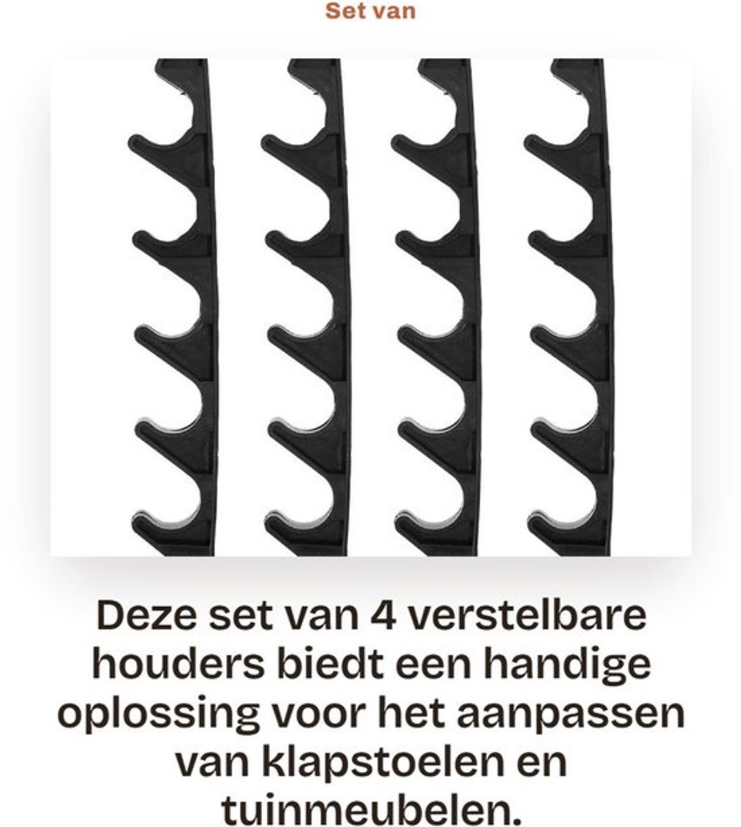 Stoelversteller Verstelbare Houder - Compact en Draagbaar - Voor Tuinmeubelen - Voor Klaps