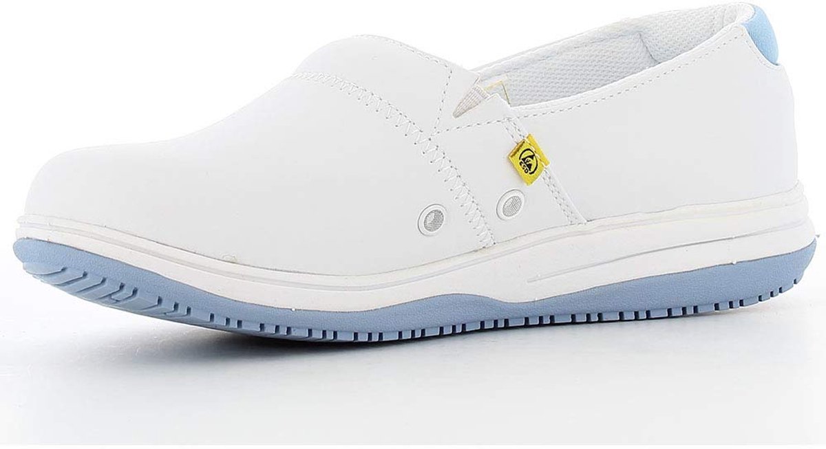 SnelShoppen - Veiligheidsschoenen Dames Wit 37 EU - Oxypas Suzy - Comfortabele Werkschoenen voor Keuken, Tuin, Horeca en Industrie