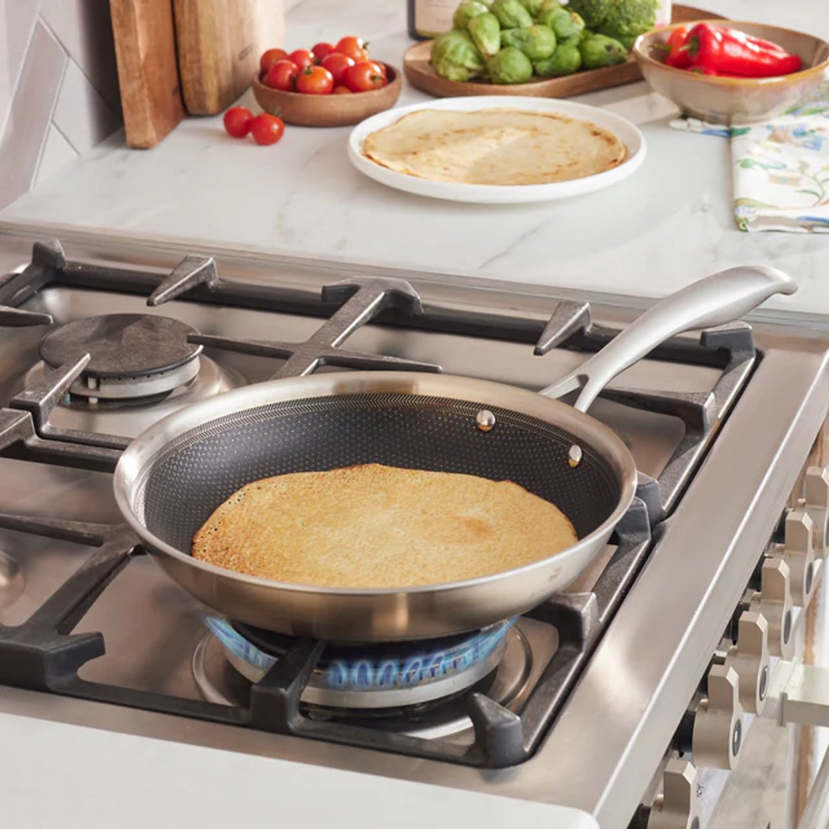 Karaca 5Ply PowerSteel 316+ Koekenpan 24 cm – RVS Inductiepan – 5-Laags – Honeycomb Coating