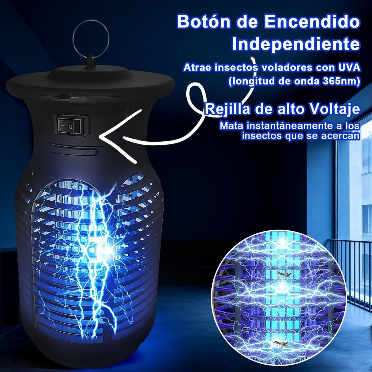 SnelShoppen - UV-muggenlamp 20W - Elektrische Muggenbeschermer - Verbeterde UV-buis 365-395 nm - Waterdicht IPX4 - Niet Giftig - Voor Binnen, Buiten,