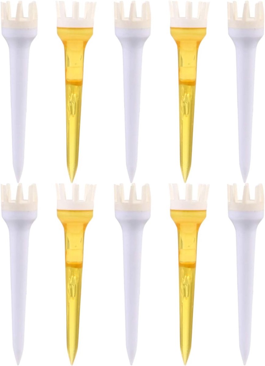 10 Stuks Plastic Golf Tees 6.2CM - Stabiele Shatterproof Golf Tees voor Buiten, Ideaal voor Training en Wedstrijden