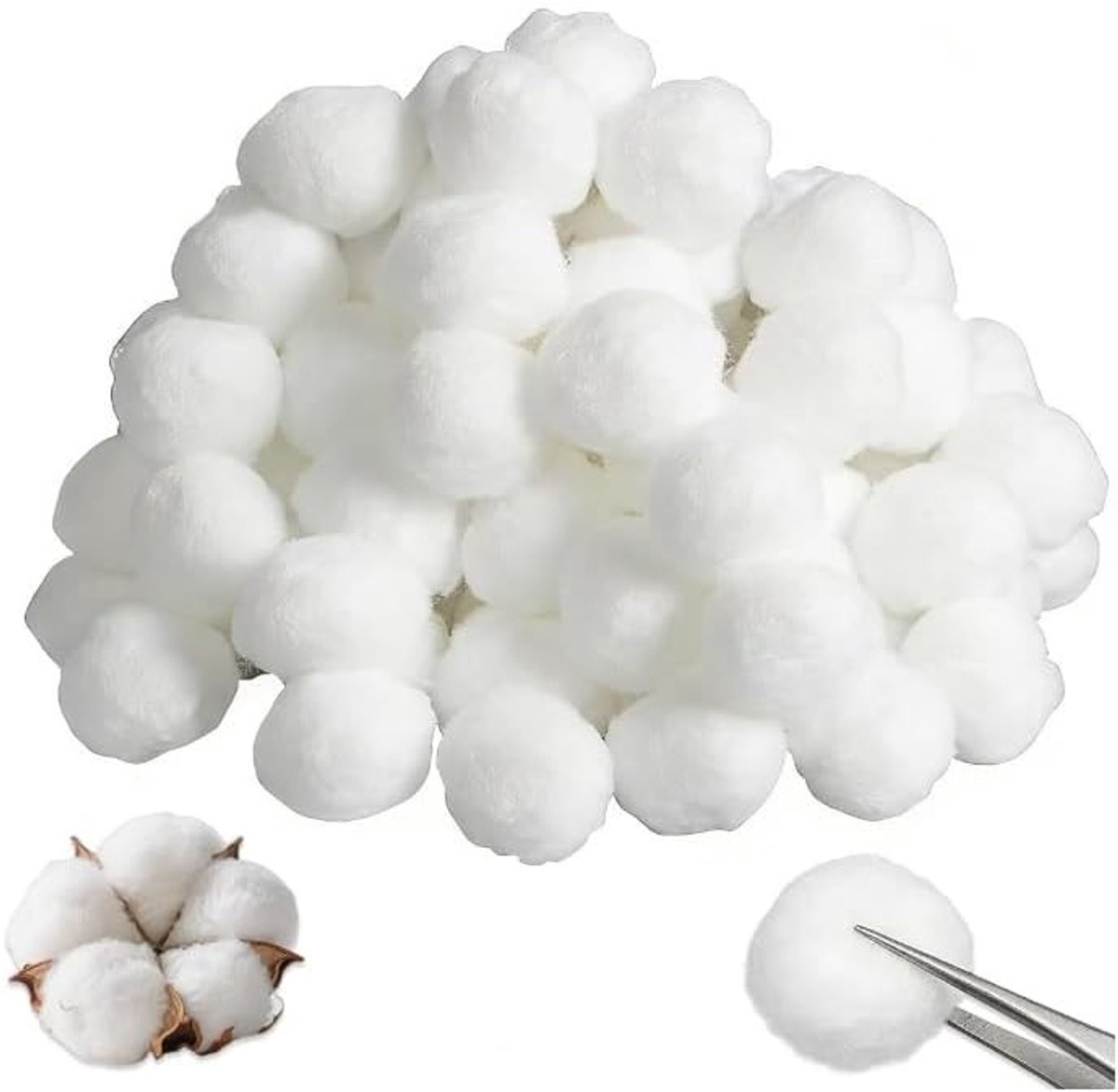 Katoenen Make-up Ballen voor het Ontvetten van Huid en Verwijderen van Make-up Restanten