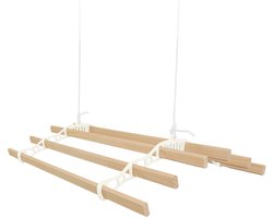 Kledingrek Plafond Katrol - Ivoor– 1.2m 6-lat plafond wasrek