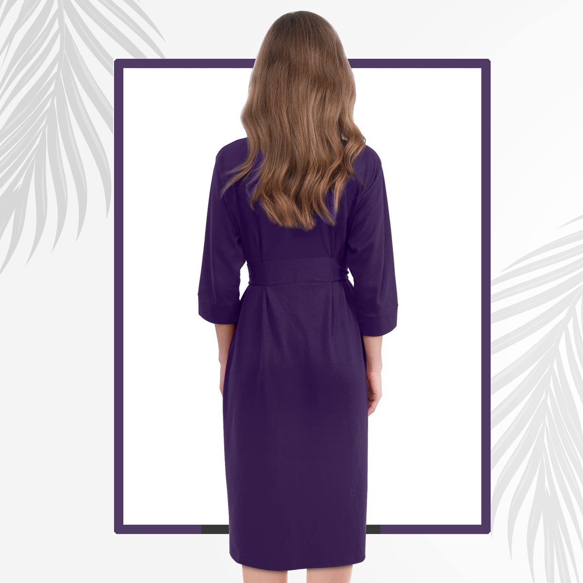 SnelShoppen - Luxueuze Dames Ochtendjas | Superzachte Katoenen Gebreide Badjas | Lichtgewicht Lounge Wear en Nachtkleding | Perfect voor Herfst en Win