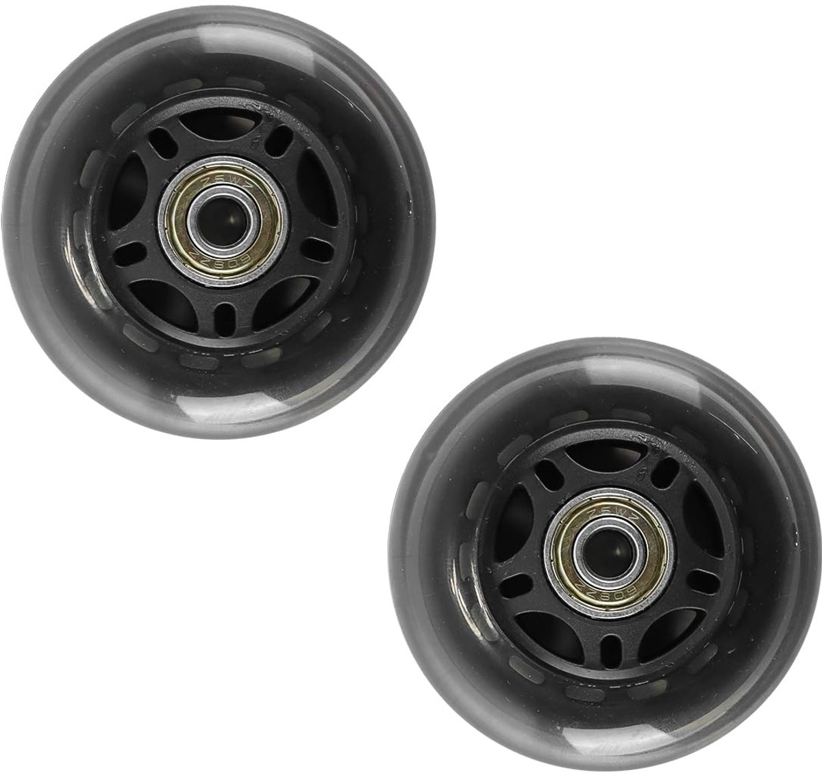 SnelShoppen - 2 Stuks 3-Inch Meubelwielen, 75 x 24 x 8 mm, Duurzaam PU Wieltje voor Vervanging van Bagagewagens, Skates, Meubels, Werkbanken en Trolle