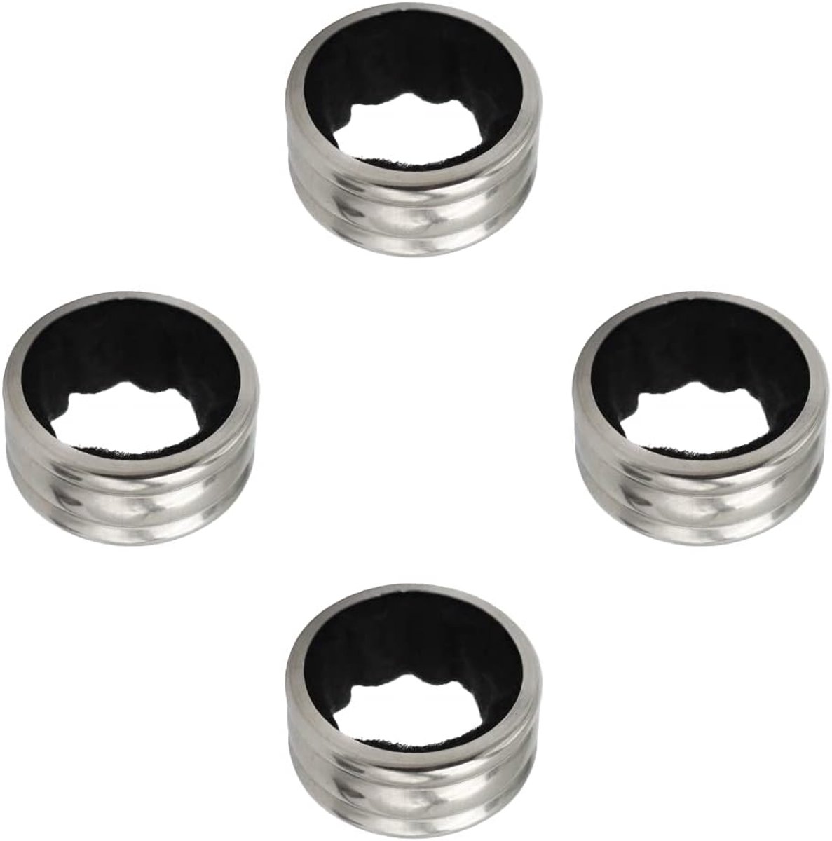 SnelShoppen - RVS Druppelring voor Wijn, 4 Stuks Druppelvangers voor Wijnflessen, Flanellen Druppelring Wijnaccessoires, Herbruikbare Wijnring
