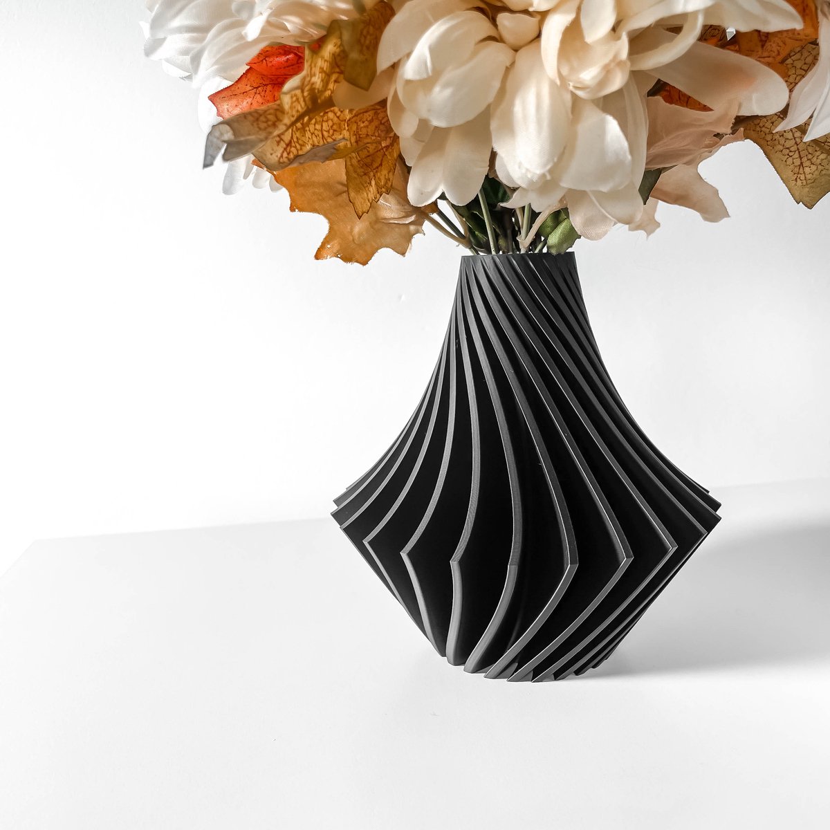 Skushy Vaas Vamio - Geschikt voor Bouwbloemen - Japandi Designvaas voor Droogbloemen en Kunstbloemen - Sculpturale Decoratieve Vaas - Moderne Woondecoratie