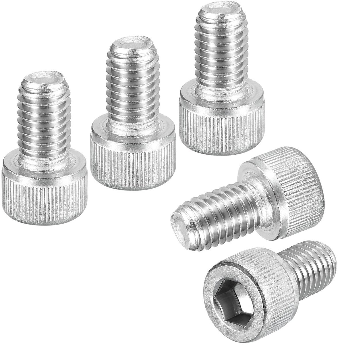 Set van 10 Hex Socket Schroeven 1.5 x 16 mm voor Fietsen, Auto's en Motoren - Roestvrij Staal, Geschikt voor Diverse Toepassingen