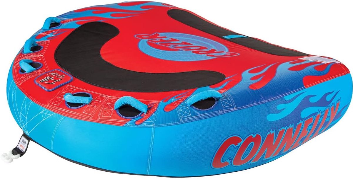 SnelShoppen - 3-Rider Opblaasbare Tubes voor Waterpret - 70" x 70" - Duurzaam 420D Nylon - Met Handgrepen en Boarding Strap - Perfect voor Feest en Va