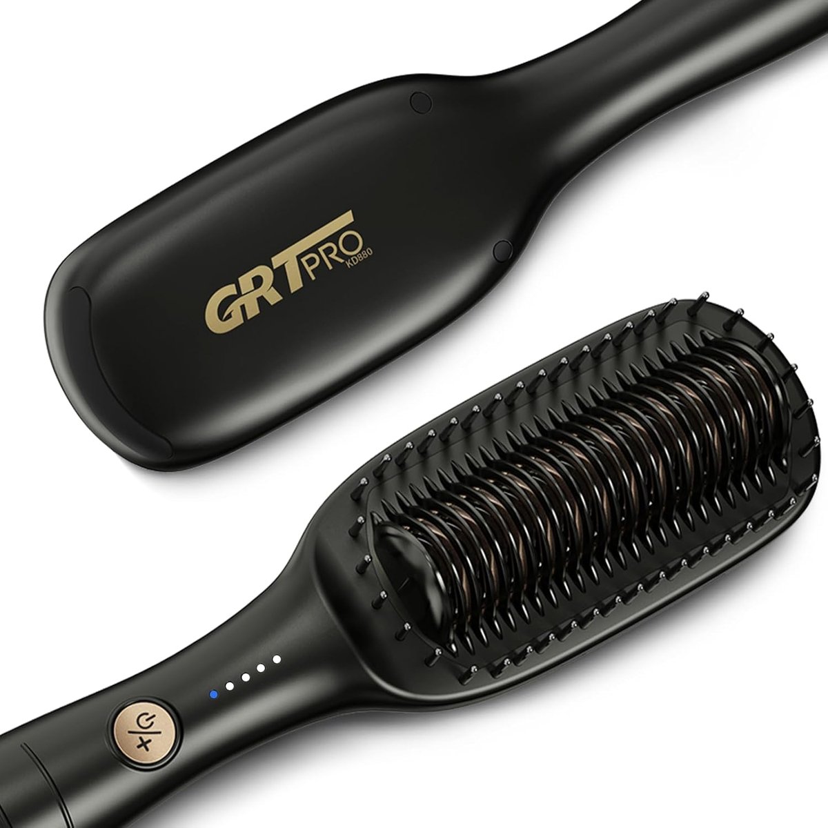 SnelShoppen - Haarstijl Borstel, 51 mm Breed, 2-in-1, 40 Miljoen Ionen, Anti-frizz, Temperatuurregeling, Keramisch, 140-230 °C, Automatische Uitschake