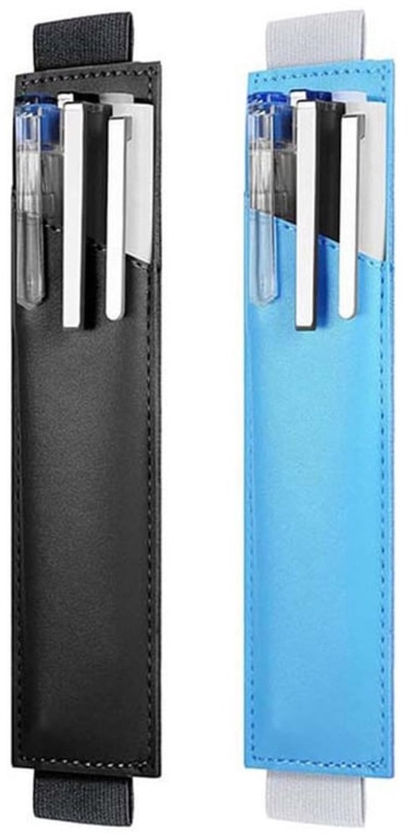 Pennenhouder met Verstelbare Elastische Band - Bureau Organizer - Pennenbak - Notitieboek Houder - Stijlvolle Hard Cover - Geschikt voor Studenten - Pennenzak