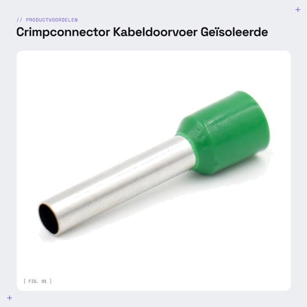 Crimpconnector - Kabeldoorvoer - Geïsoleerde aansluitingen - Groen - 100 stuks - Geschikt voor 10/6 mm²