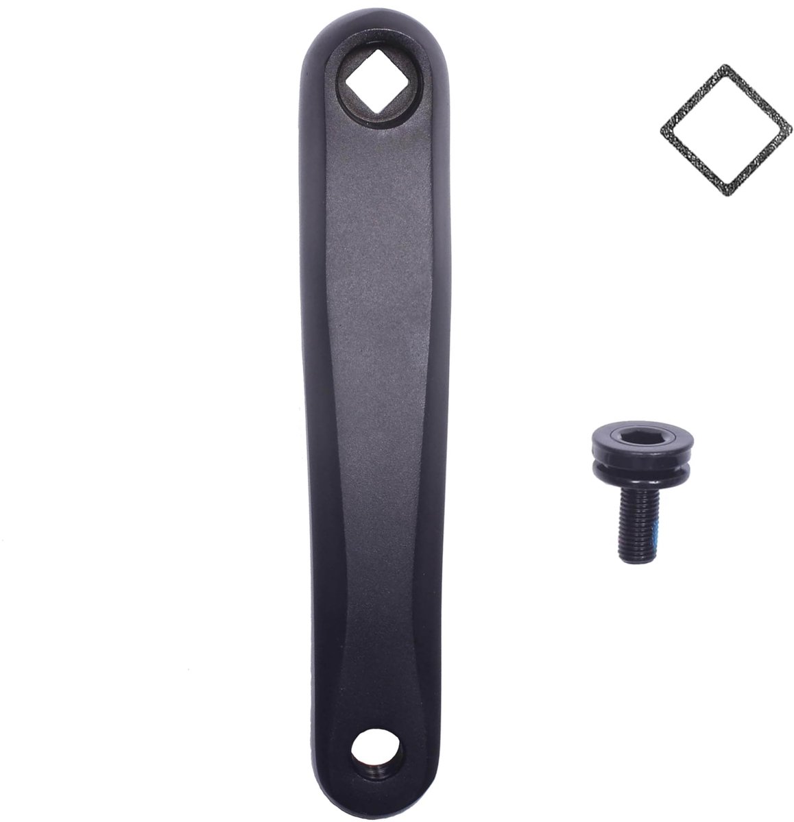 SnelShoppen - Universele Fiets Krukarm 152mm/160mm/165mm/170mm/175mm Links voor Stadfiets, Vouwfiets, MTB, E-Bike en Racefiets met Diamantgat en Vierk