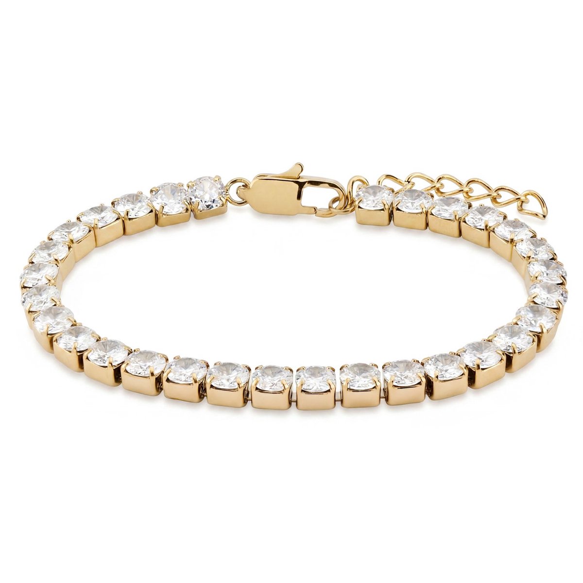 Dazzle | 5 mm 14K vergulde tennisarmband met zirkonia
