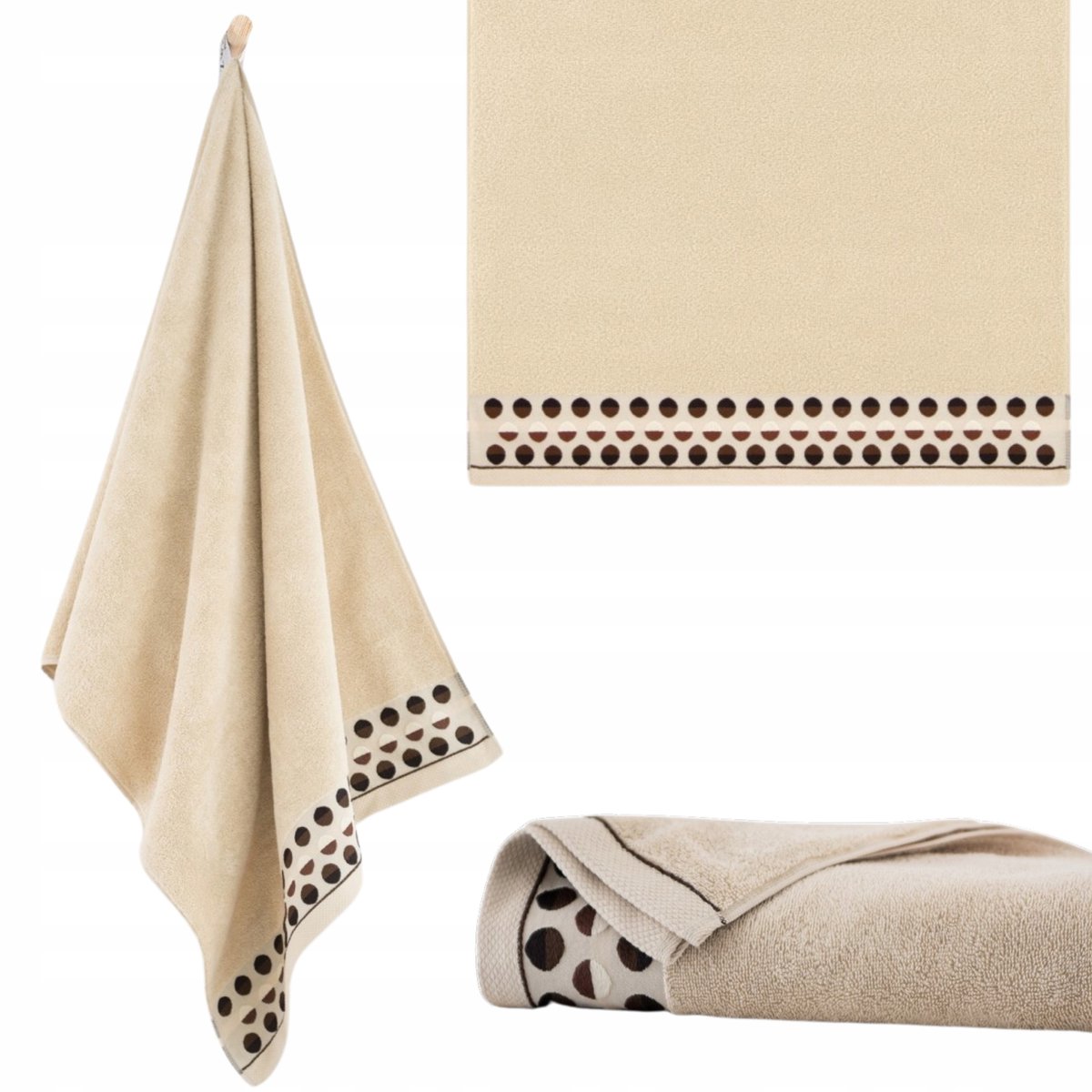 Zwoltex ZEN-2 Serie - Badhanddoek - Beigekleurig - 70x140 cm - Egyptisch Katoen