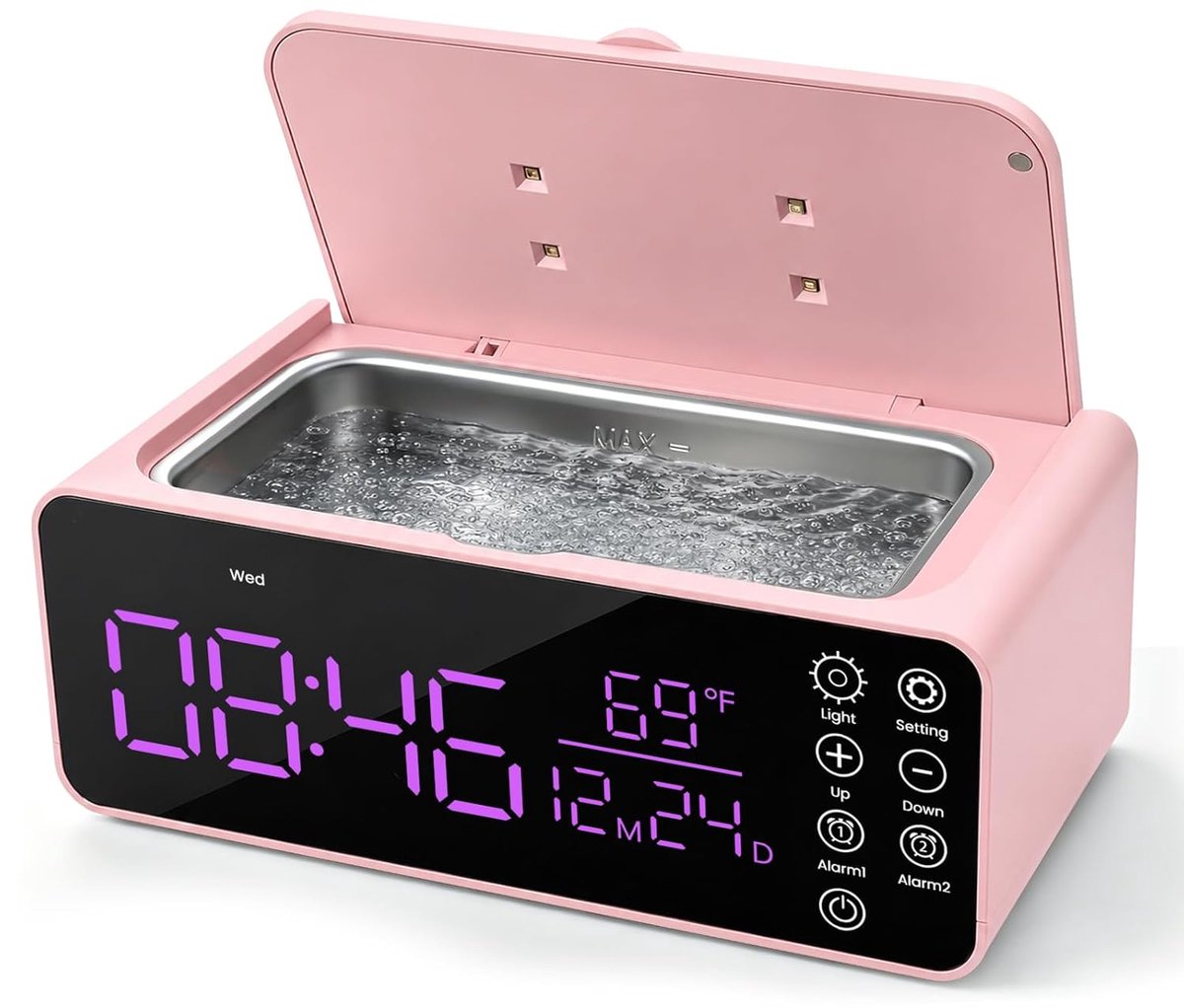 SnelShoppen - Ultrasoon Reiniger 500 ml, 48 kHz Ultrasoon Reinigingsapparaat met LCD-Display voor Brillen, Ringen, Horloges, Tandbeugels en Meer