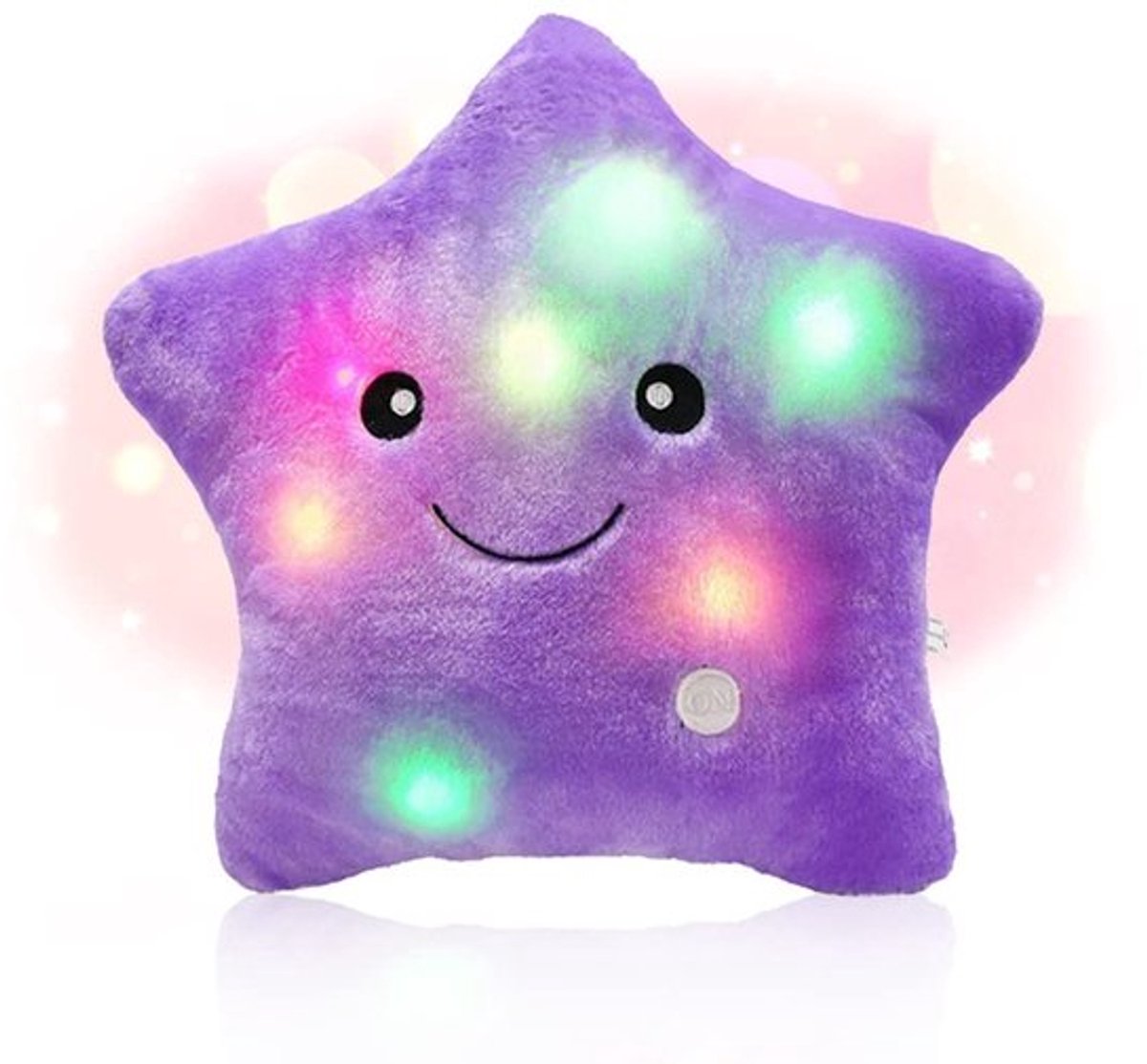 Led-kussen, sterkussen, pluche kussen, nachtlampje, sierkussen in stervorm, voor verjaardag en Kerstmis