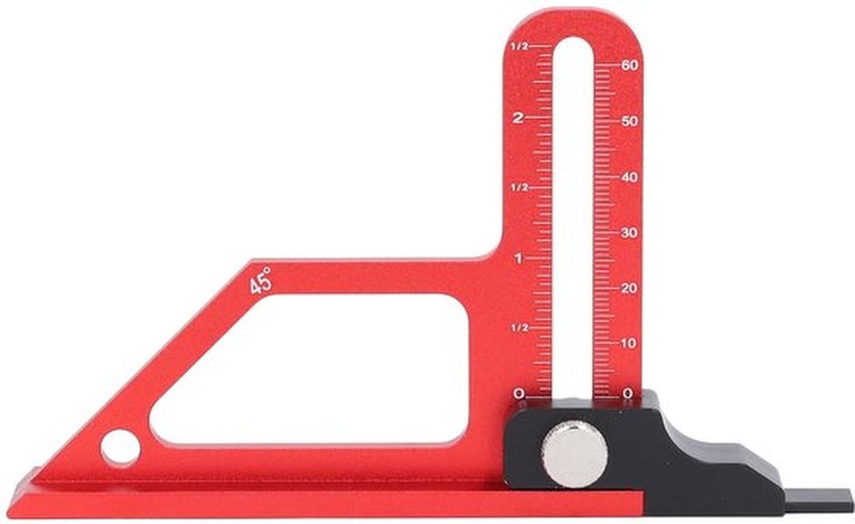 Hoogtemeter 0-60mm - Dieptemeter - Houtbewerking - Geanodiseerd Aluminium - Ergonomisch Ontwerp - Veilig Vergrendelingsmechanisme