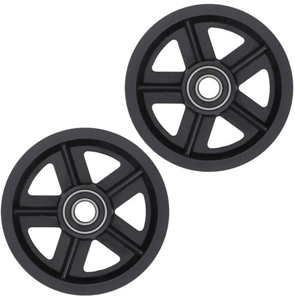 Schuifdeur Wiel Geluidsonderdrukkend - Huishoudelijke Katrol - Roller Hanger Kit - U-vormige Groef - Staal/POM - 120x15 mm - Deurroller