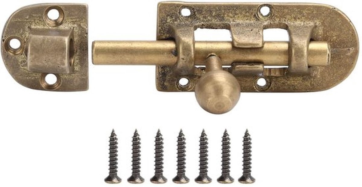Deurklink Antiek Brons - Deurvergrendeling - Multifunctioneel - Houten Deur - Inclusief Schroeven - Afmetingen 10 x 3 cm - Deurslot